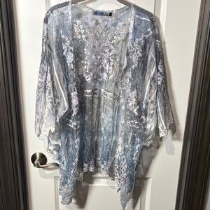 Origami Elegant Sheer Floral Kimono Top - NWOT